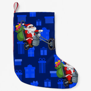 xmas biker santa claus kleine kerstsok