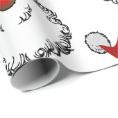 xmas Black santa claus Cadeaupapier (Rol Hoek)