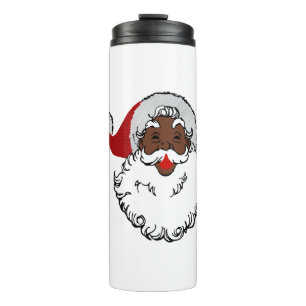 xmas Black santa claus Thermosbeker