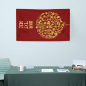 Xmas - Boom- Bal met Kerst Iconen 2 Spandoek (Beurs)