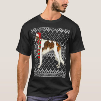Xmas Borzoi Sinterklaas Pet Lelijke Kerst T-shirt