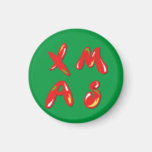 Xmas Bubble-tekst Magneet