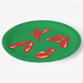 Xmas Bubble-tekst Papieren Bordje (Gekanteld)