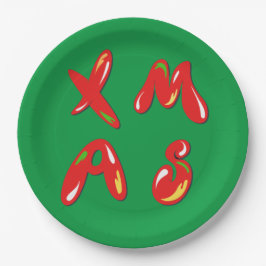 Xmas Bubble-tekst Papieren Bordje