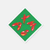 Xmas Bubble-tekst Servet (Hoek)