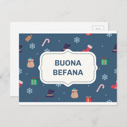 xmas buona Befana Feestdagenkaart (Voorkant / Achterkant)