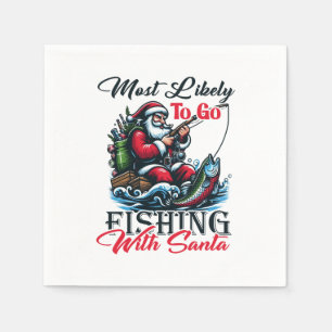Xmas Cadeau Waarschijnlijk Gevist Met Santa Servet
