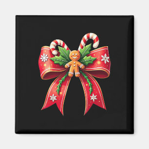Xmas Candy Cane Bow Kerstmis Magneet