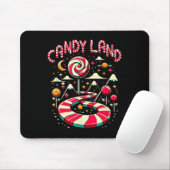 Xmas Candy Land Rainbow Trail Candy Cane Merry Chr Muismat (Met muis)