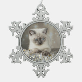 XMAS Cats Tin Sneeuwvlok Ornament