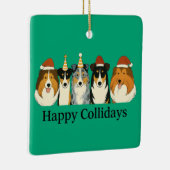 Xmas Collie Ornaments Keramisch Ornament (Rechts)