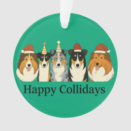 Xmas Collie Ornaments  Ornament