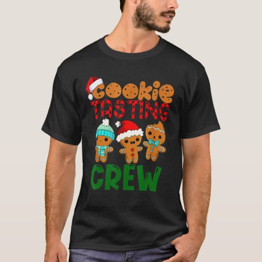 Xmas Cookie Tasting Crew Funny Tasting Baker Merry T-shirt (Voorkant)