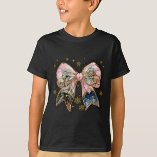 Xmas Coquette Bow Jesus Christelijk Bijbelvers Nat T-shirt