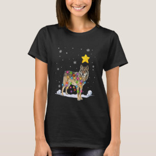 Xmas Coyote Animals Kerstboomlampjes T-shirt