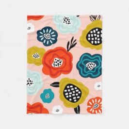 Xmas Creative Decorative Fbloemen Fleece Deken