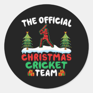 Xmas Cricket Player Coach - Funny Cricket Lover Ch Ronde Sticker