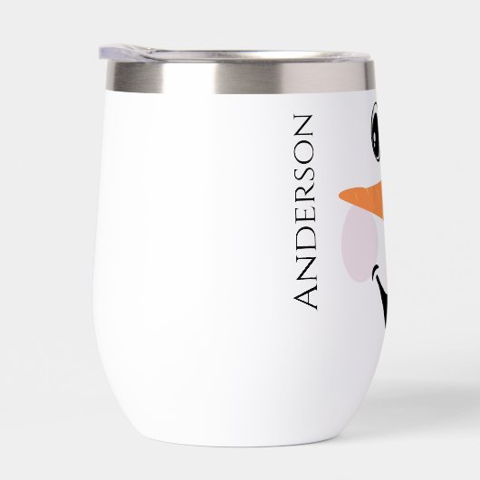 Xmas Cute Custom Snowman happy face cup coffee mug (Rechts)