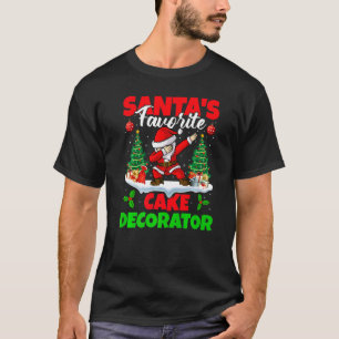 Xmas Dabbing Santa S favoriete taart decorator Chr T-shirt