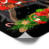 Xmas Decor Funny Santa Riding Rottweiler Dog Chris Poster (Hoek)