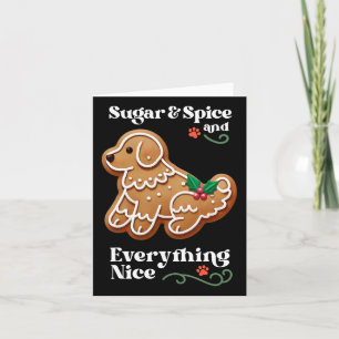 Xmas Dog Gingerbread Sugar Spice Christmas Cookie Kaart