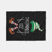 Xmas Drumsticks Music Matching Drummer Elf Pajama  Fleece Deken (Voorkant (Horizontaal))
