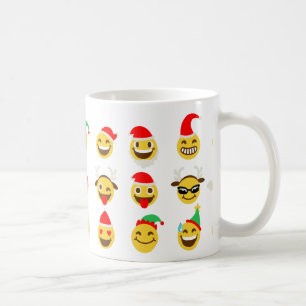 xmas emoji gelukkige gezichten koffiemok