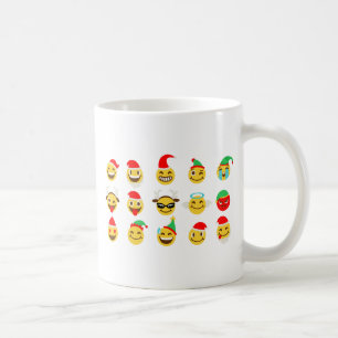xmas emoji gelukkige gezichten koffiemok