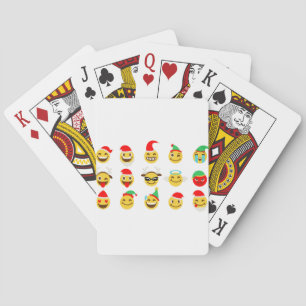 xmas emoji gelukkige gezichten pokerkaarten