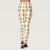 xmas emoji joyeux visage leggings (Dos)