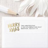 Xmas | Étiquettes de adresse de vacances (En situation)