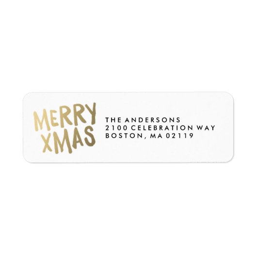 Xmas | Étiquettes de adresse de vacances (Devant)