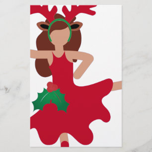 xmas flamenco dancer emoji briefpapier