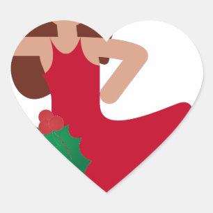 xmas flamenco dancer emoji hart sticker