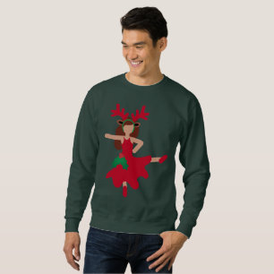 xmas flamenco dancer emoji mannen sweatshirt