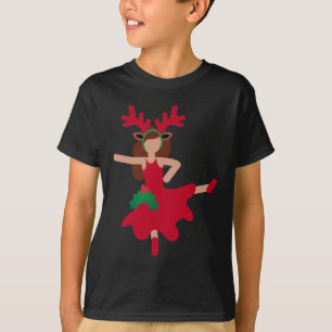xmas flamenco dancer emoji t-shirt