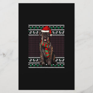 Xmas Giant Schnauzer Dog Santa Hat Ugly Christmas Briefpapier