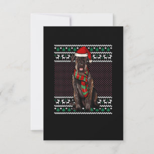 Xmas Giant Schnauzer Dog Santa Hat Ugly Christmas RSVP Kaartje