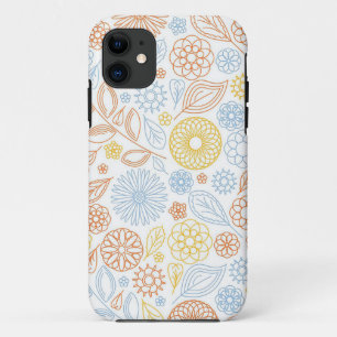 Xmas Gift Abstracte Flowers op White iPhone 11 Hoesje