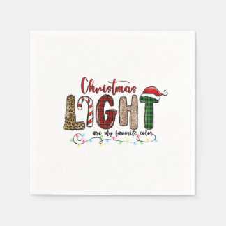 Xmas Gift Chritsmas Light Are My Favorite Color Servet