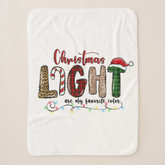 Xmas Gift Chritsmas Light Are My Favorite Color Sherpa Deken