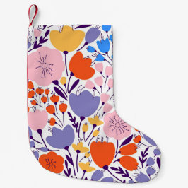 Xmas Gift Colorful en Bright Floral Kleine Kerstsok