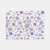Xmas Gift Cute Floral Ditsy Fleece Deken (Voorkant (Horizontaal))