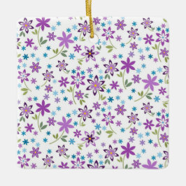 Xmas Gift Cute Floral Ditsy Keramisch Ornament