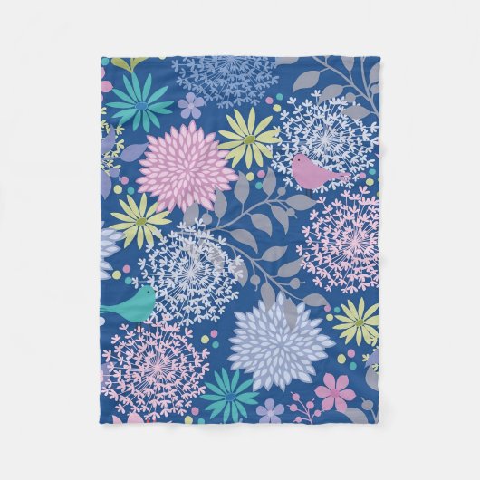 Xmas Gift Floral 60th Birthday Fleece Deken (Voorkant)