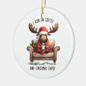 Xmas Gift Ik loop op de koffie Keramisch Ornament (Links)