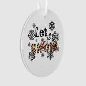 Xmas Gift laat het sneeuwbladertje Ornament (voorkant)