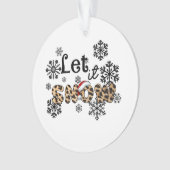 Xmas Gift laat het sneeuwbladertje Ornament (voorkant)