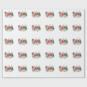 Xmas Gift Mama Claus met Kinder Cadeaupapier (Vlak)