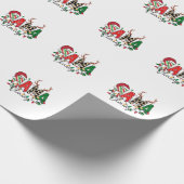 Xmas Gift Mama Claus met Kinder Cadeaupapier (Hoek)